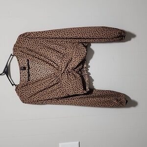 Leopard Print Cropped Long Sleeve Top